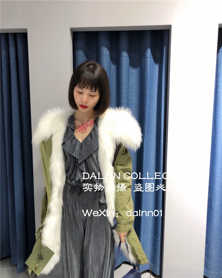 mr mrs italy 皮草夫妇经典返场 军绿大白狐狸毛派克服