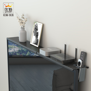 免打孔机顶盒置物架电视机显示器上方路由器支架遥控隐形收纳神器