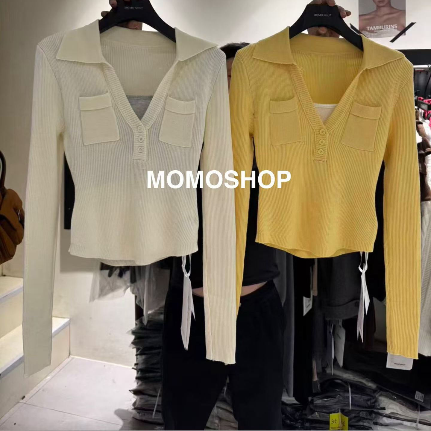 深灰色假两件针织衫女秋冬设计感不规则下摆收腰内搭打底长袖上衣