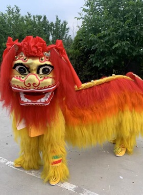 新年网红笑脸北狮双人舞狮全套