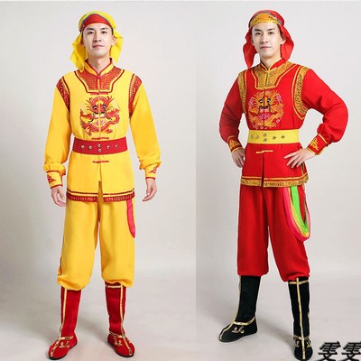 男士锣鼓衣服打鼓服饰中老年秧歌舞蹈服装东北扭秧歌演出腰鼓衣服