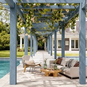 防腐木葡萄架户外别墅连廊休闲庭院凉亭长廊爬藤架子遮阳棚遮雨棚