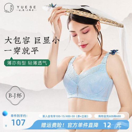 月色大码内衣大胸全罩杯显小