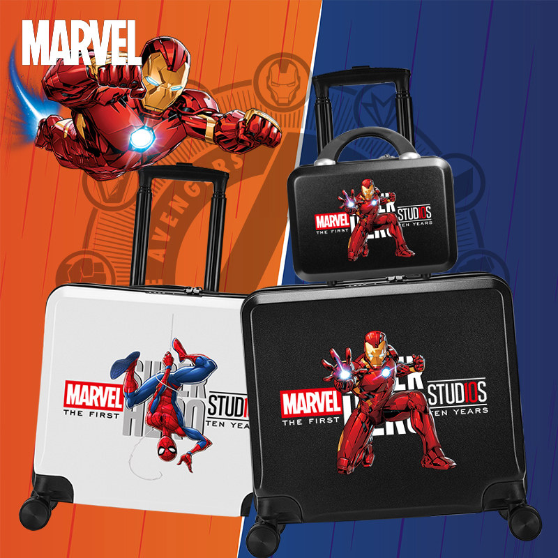 迪士尼儿童行李箱男孩漫威系列钢铁侠拉杆箱小学生骑行旅行登机箱