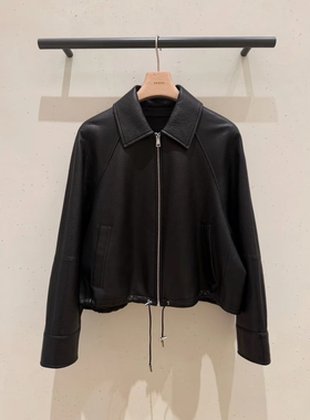 2026春新款进口头层绵羊皮皮衣短外套夹克女上衣马思纯同款