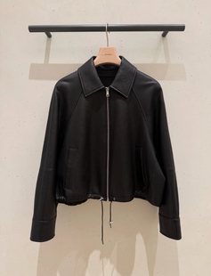 2026春新款 进口头层绵羊皮皮衣短外套夹克女上衣马思纯同款