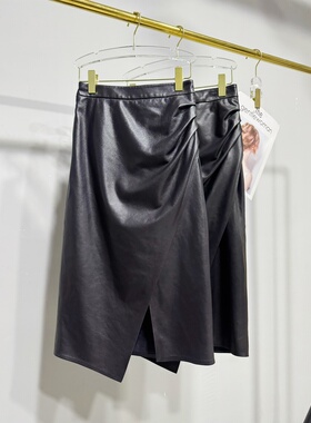 秋冬新款真皮皮裙进口植鞣头层绵羊皮半身裙中长裙包臀裙A字裙