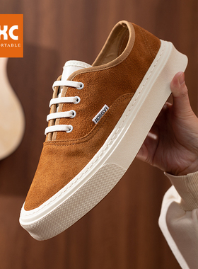 帕达索男士板鞋2023夏季新款复古鞋百搭平底鞋透气休闲鞋潮230217