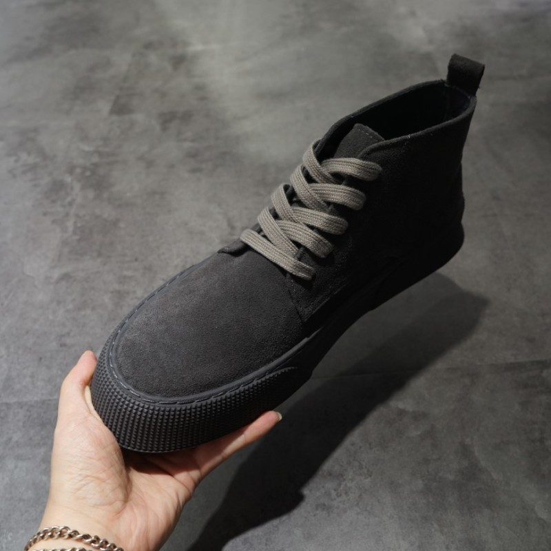 帕达索秋冬新款百搭高帮鞋磨砂皮马丁靴加绒保暖棉鞋男短靴221035