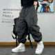 宽松抽绳束脚休闲裤 男秋季 男多口袋拉链装 美式 饰青年百搭工装 裤 款