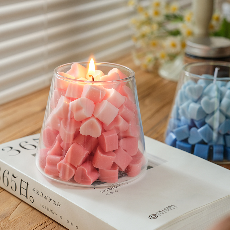 满杯爱心手工制作大豆蜡香薰蜡烛