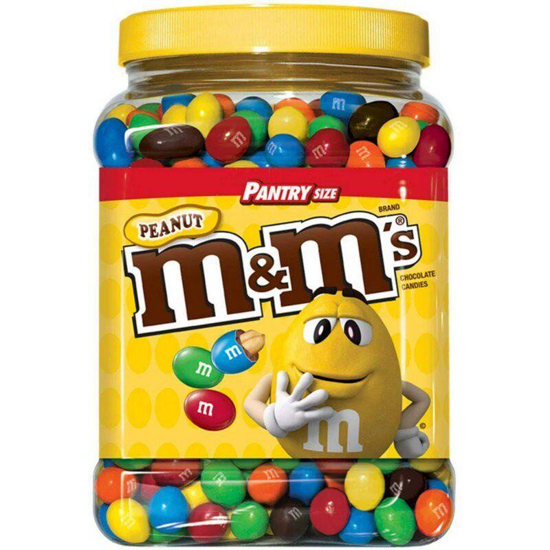 包邮原装进口 Ｍ＆Ｍ'ＳMMs花生仁夹心巧克力豆1.75kg大罐装MM豆