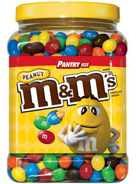 包邮原装进口 Ｍ＆Ｍ'ＳMMs花生仁夹心巧克力豆1.75kg大罐装MM豆