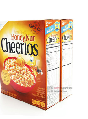 双盒包邮美国通用磨坊Cheerios蜂蜜杏仁燕麦圈779gX2早餐休闲零食
