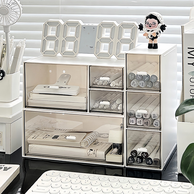 亚克力桌面文具化妆品杂物收纳盒