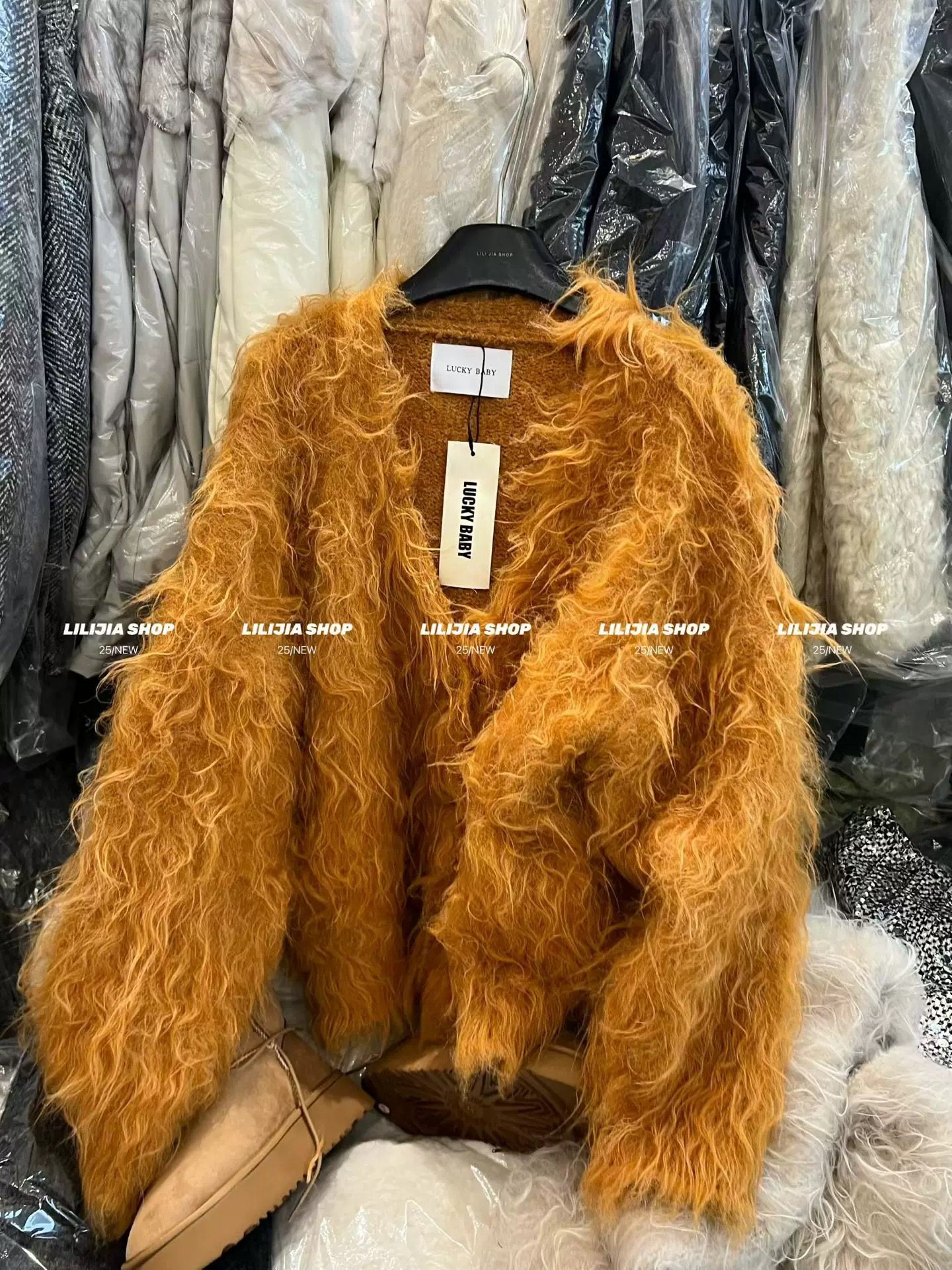 2025冬气质高级感毛茸茸V领氛围感毛衣女百搭保暖针织开衫,女装/女士精品,毛衣,淘宝优惠券,粉丝福利购,淘宝优惠卷