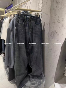 设计感宽松满钻阔腿裤 MH家 百搭显瘦高腰直筒裤 时尚 2026韩版