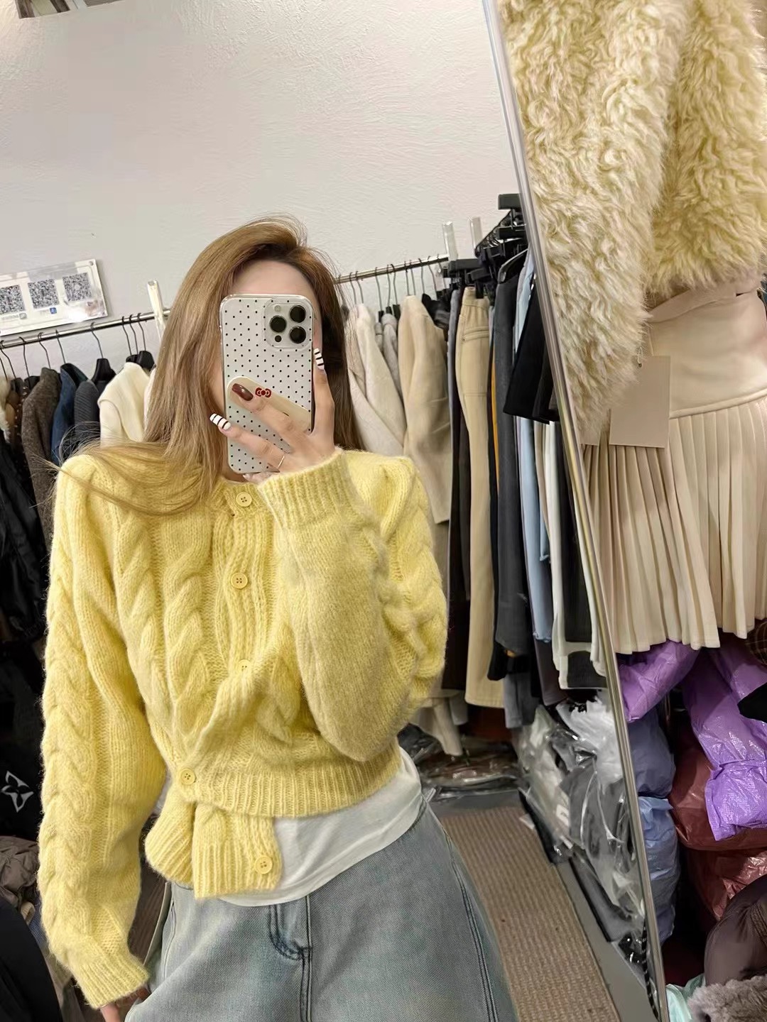 MH家 2025秋冬新款韩版时尚百搭宽松显瘦麻花针织开衫毛衣外套