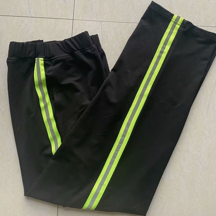 校服裤子黑色二条杠直筒裤一道杠加绒厚弹力小学初高中学生裤反光