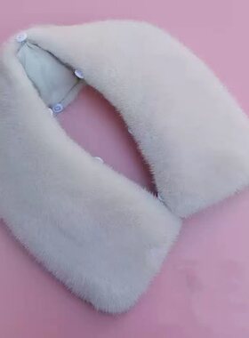 水貂毛领子真毛大翻领毛领子单卖