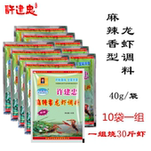 许建忠麻辣香型龙虾调味料40g十三香龙虾调料粉料 10袋一组饭店用