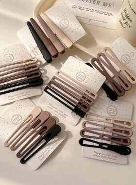 简约无痕鸭嘴夹大号前额刘海夹气质发夹侧边碎发卡后脑勺一字夹子