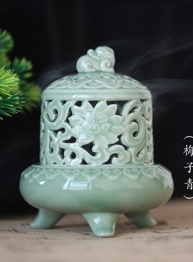 香道入门摆件越窑青瓷香炉