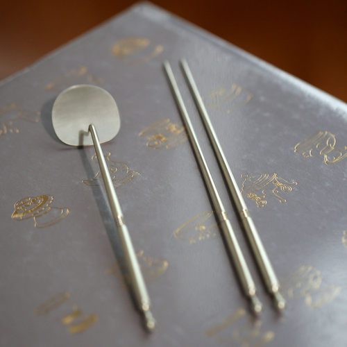 香具香篆白铜香箸灰押