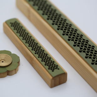 文人玉竹 青皮 天然卧香炉 香插 天然带皮 竹子香炉