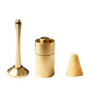 香道用具按压式 出粉香锥模具黄铜迷你粉压塔香倒流香手工制香diy