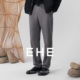 EHE男装 新款 低调贵气爽滑弹力腰宽松合身直筒休闲裤 男2025春季