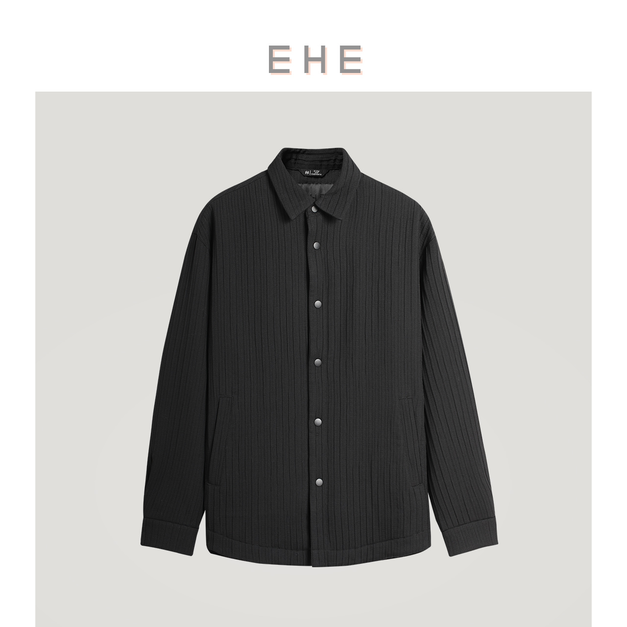 eheZA冬男装翻领长袖羽绒服