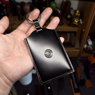 华为问界马臀皮手工钥匙包汽车卡片真皮钥匙套适用于问界M9等车型