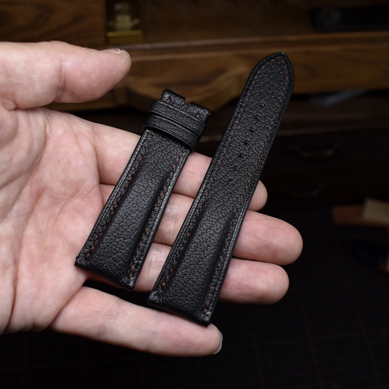 法羊皮手工真皮表带定制！