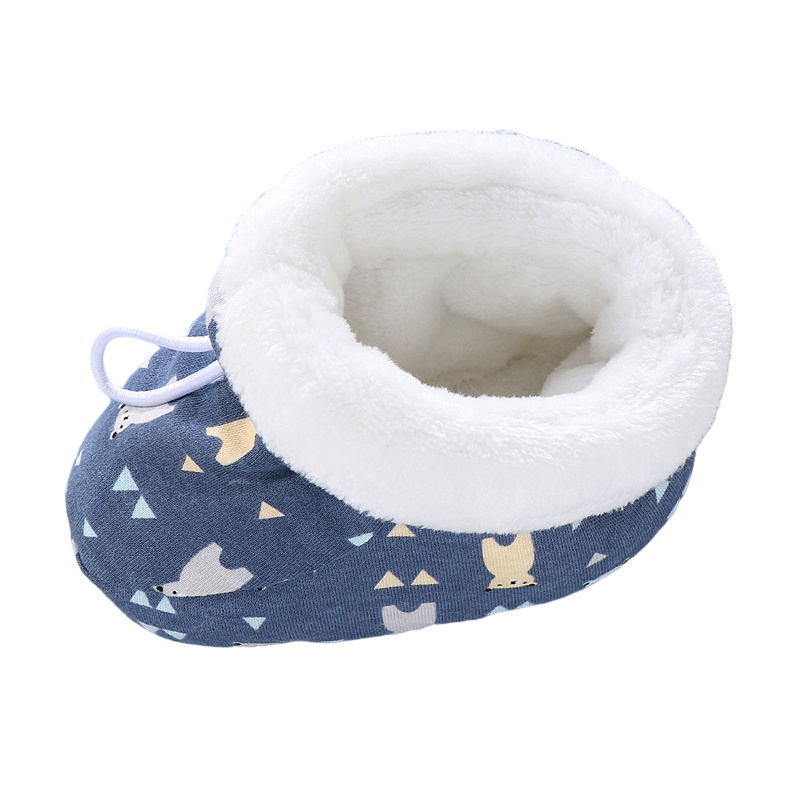 秋冬季婴儿鞋加厚绒保暖软底0-3-6-12月宝宝鞋袜棉鞋学步前鞋1岁