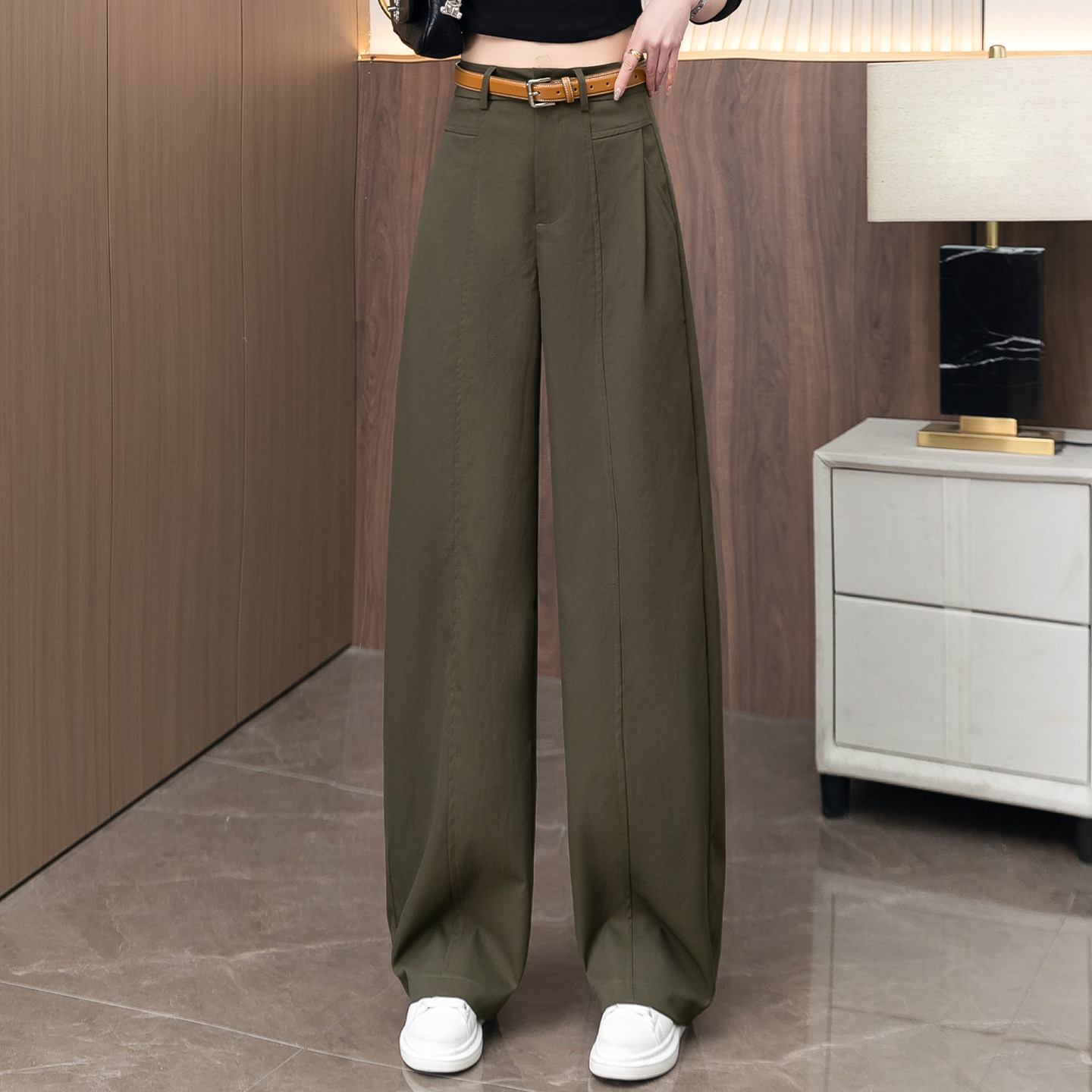 高腰阔腿休闲裤女显瘦垂感新款
