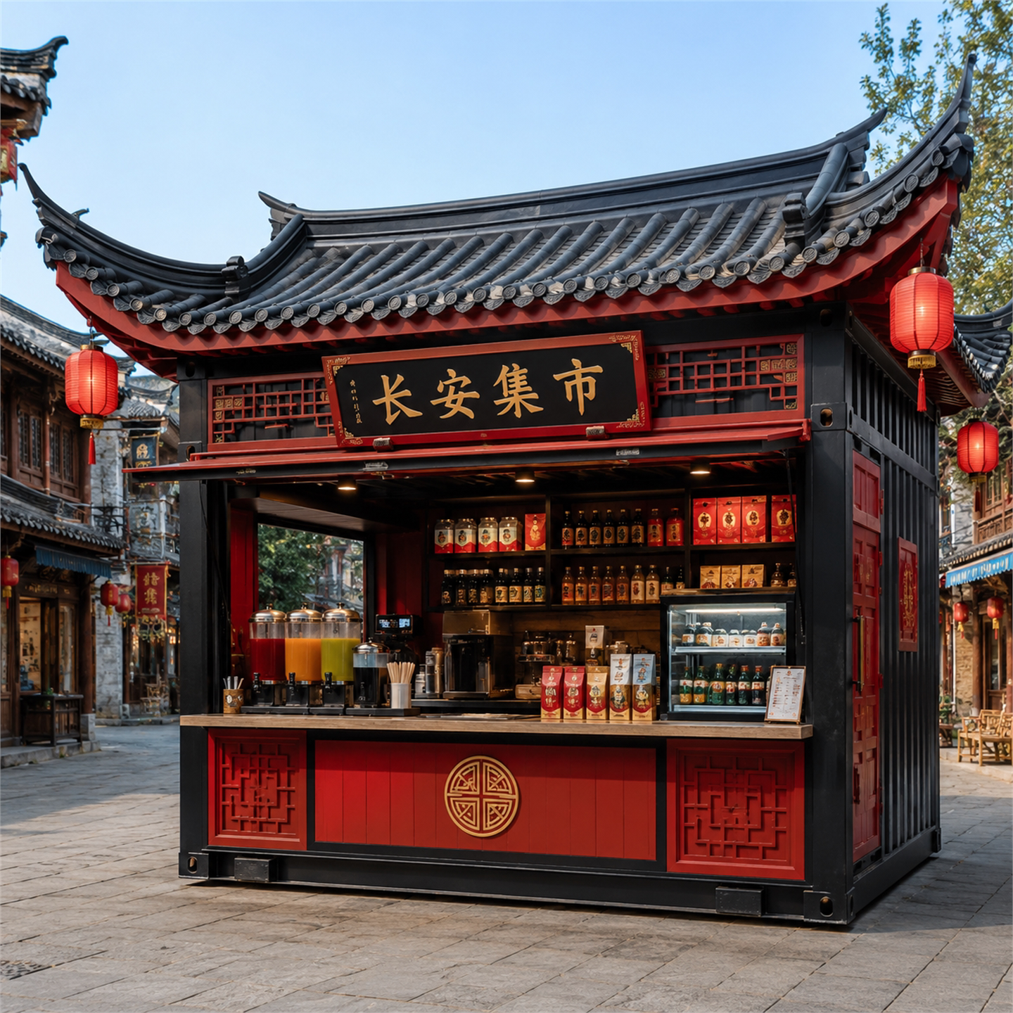 广东香港网红集装箱商铺移动房2026新款太空舱苹果仓咖啡屋办公室图片