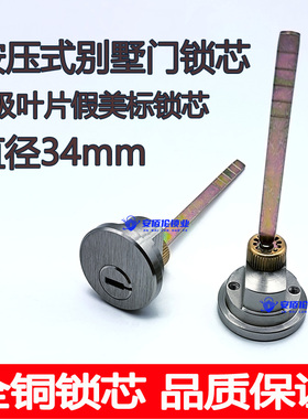 假美标锁芯碧桂园按压门锁适用MOLI/DELI偏心别墅大门假插芯锁头