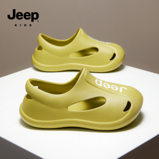 一脚蹬运动沙滩鞋 儿童亲子鞋 防滑女童鞋 2025新款 凉鞋 jeep男童拖鞋
