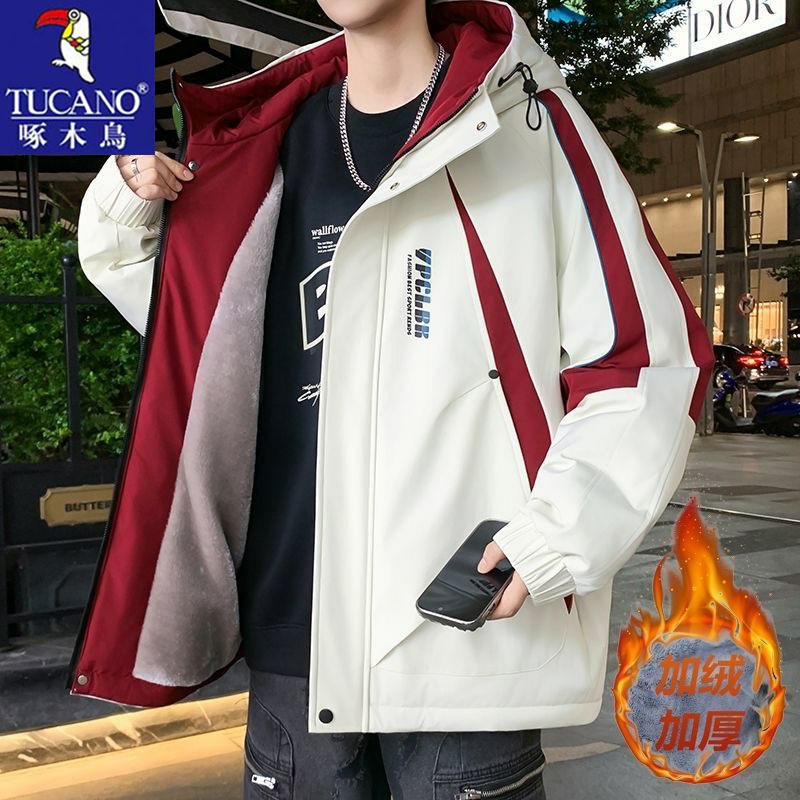 啄木鸟2025新款加绒加厚夹克