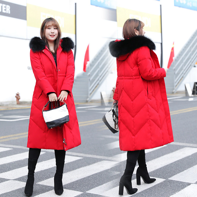 350特肥特大码女羽绒服300斤胖妹妹mm收腰加厚冬装东北超200斤210