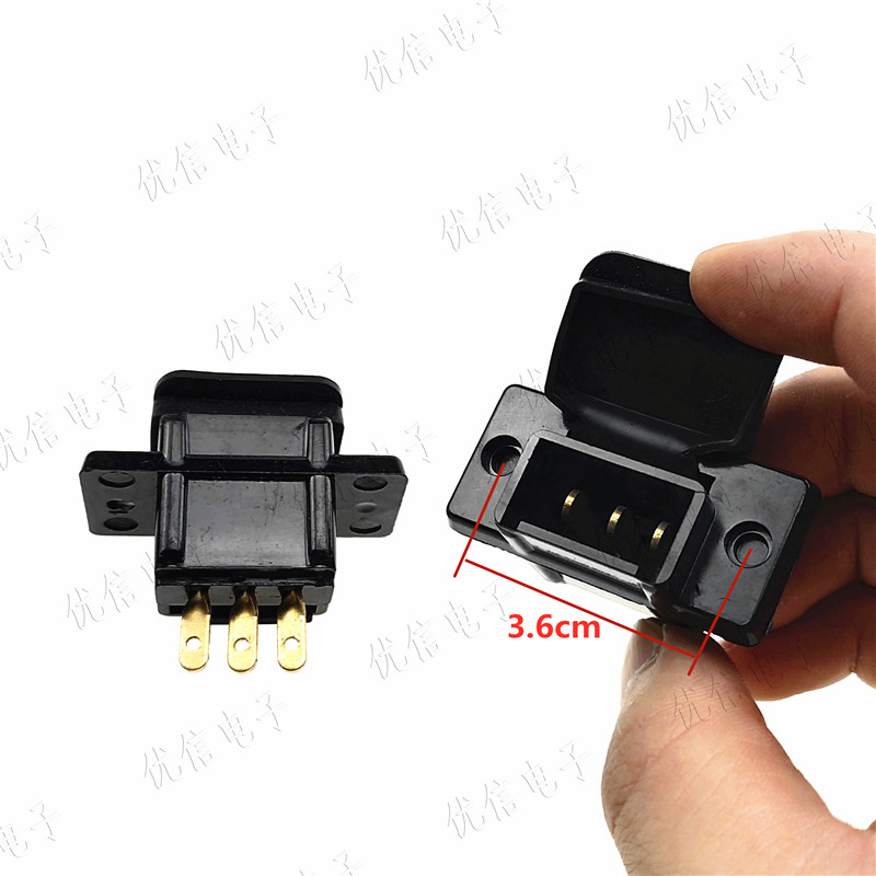 电饭煲电饭锅插座电热炒锅多星锅电源插座一字型三孔三针平口配件