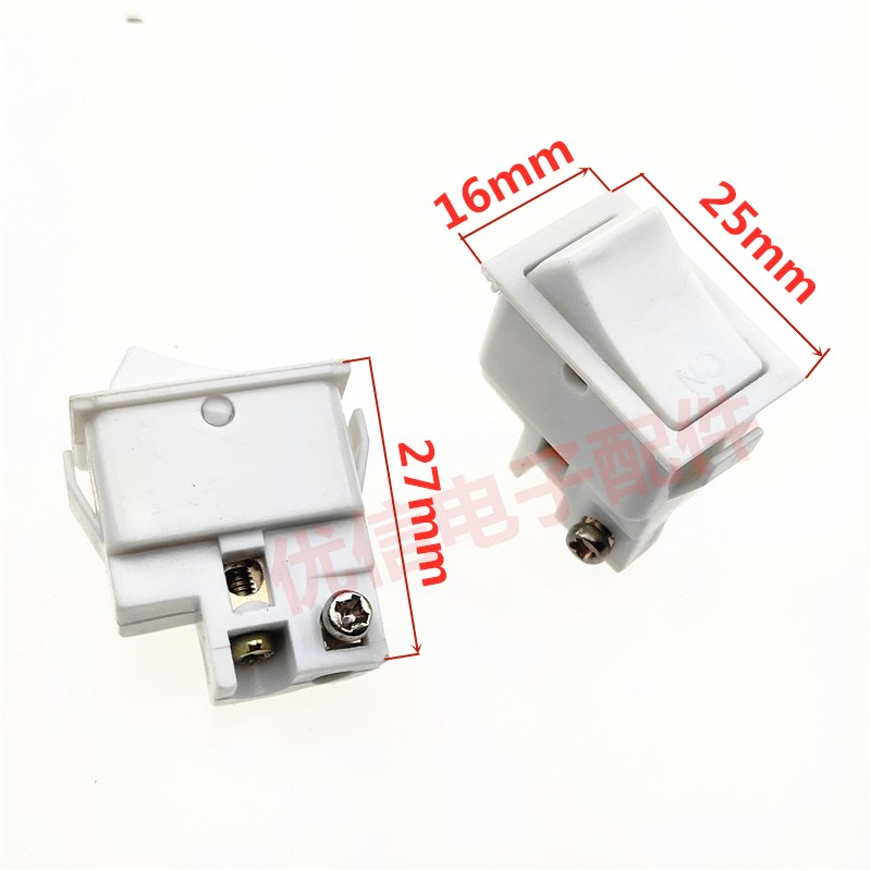 浴霸专用单位开关小一位控制开关10A 单联单开两脚排船型档位开关