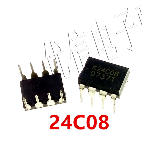 存储器 AT 24C08N 空白储存器 【直插8脚】