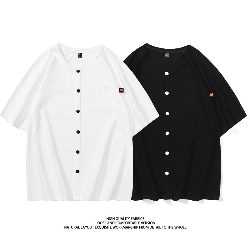 Large size neutral short sleeve cartoon printing summer T-shirt tide brand high quality pure cotton