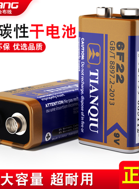 正品天球9V电池6F22 网线测试仪寻线仪电池 万用表玩具方块电池