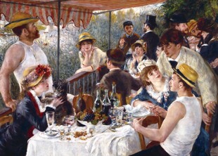 香港优质迷你500片成人减压拼图雷诺阿印象派名画 游船上的午餐