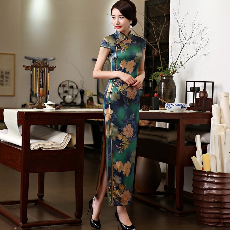 旗袍女2026新中式梨形身材遮肉显胸画报夫人轻奢高级感民国大小姐