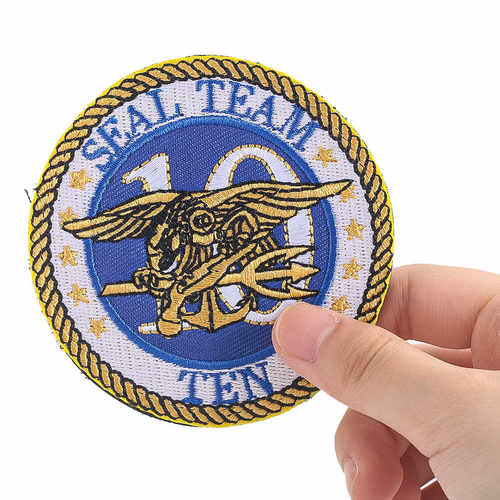 魔术贴刺绣sealtean三叉戟臂章