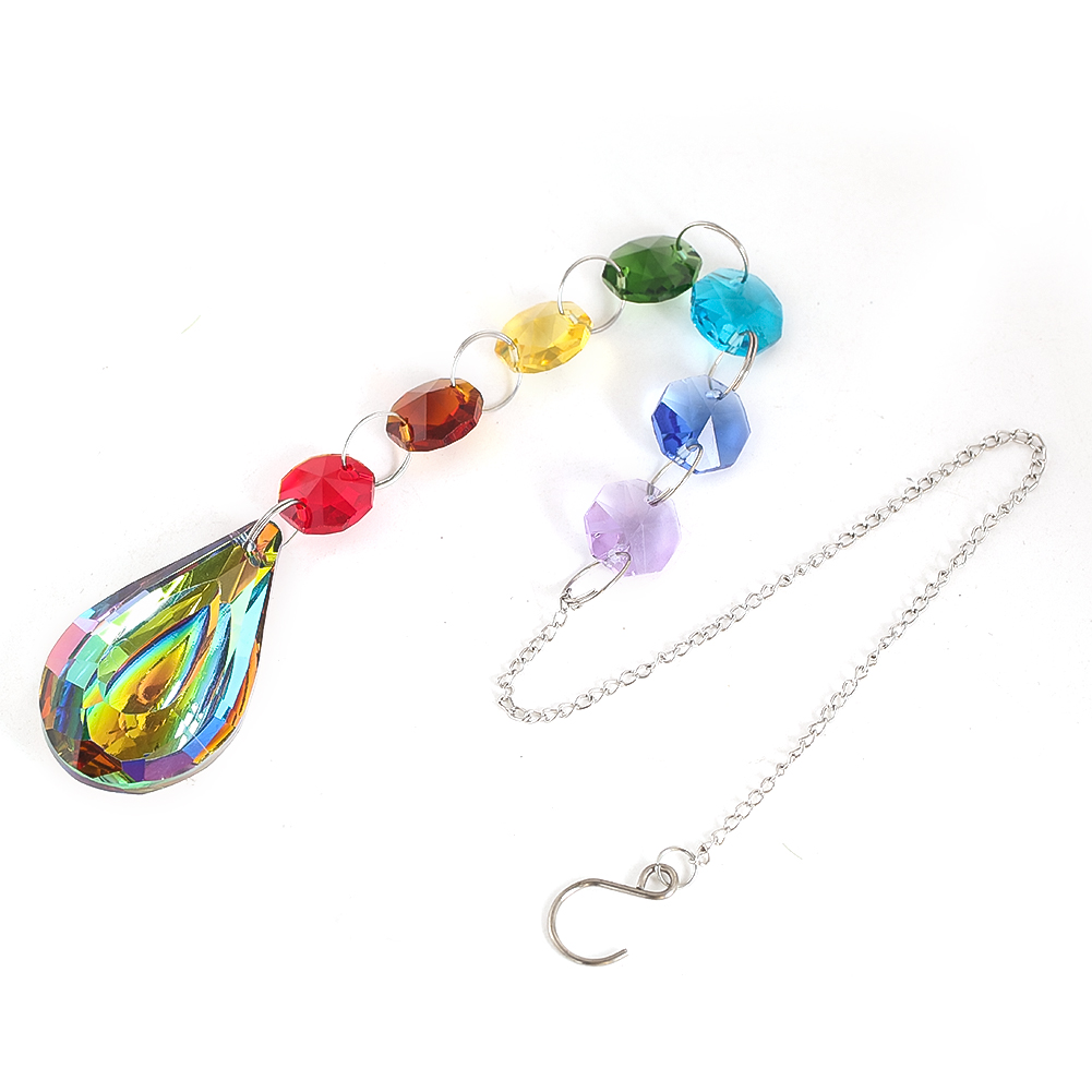 七彩琵琶水晶珠家居庭院小饰品